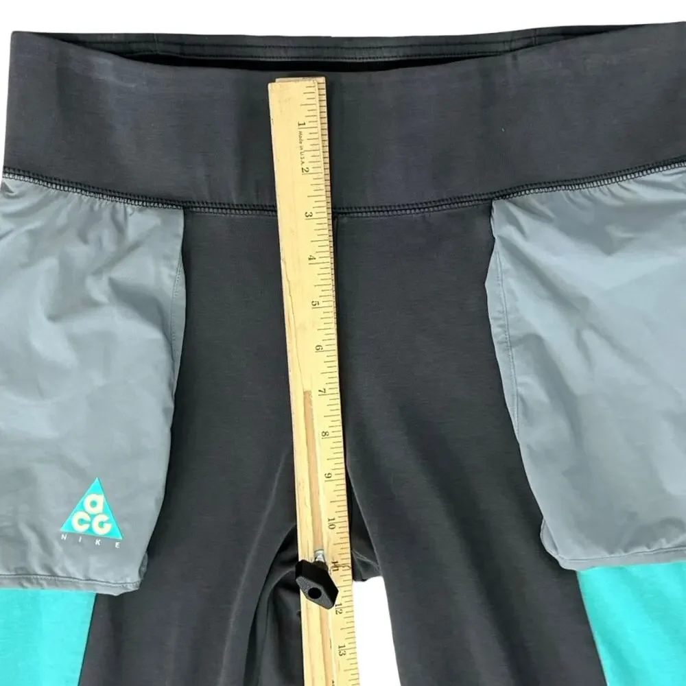 Nike ACG Gray Teal Blue External Zippered Pockets Sweatpants Joggers size L